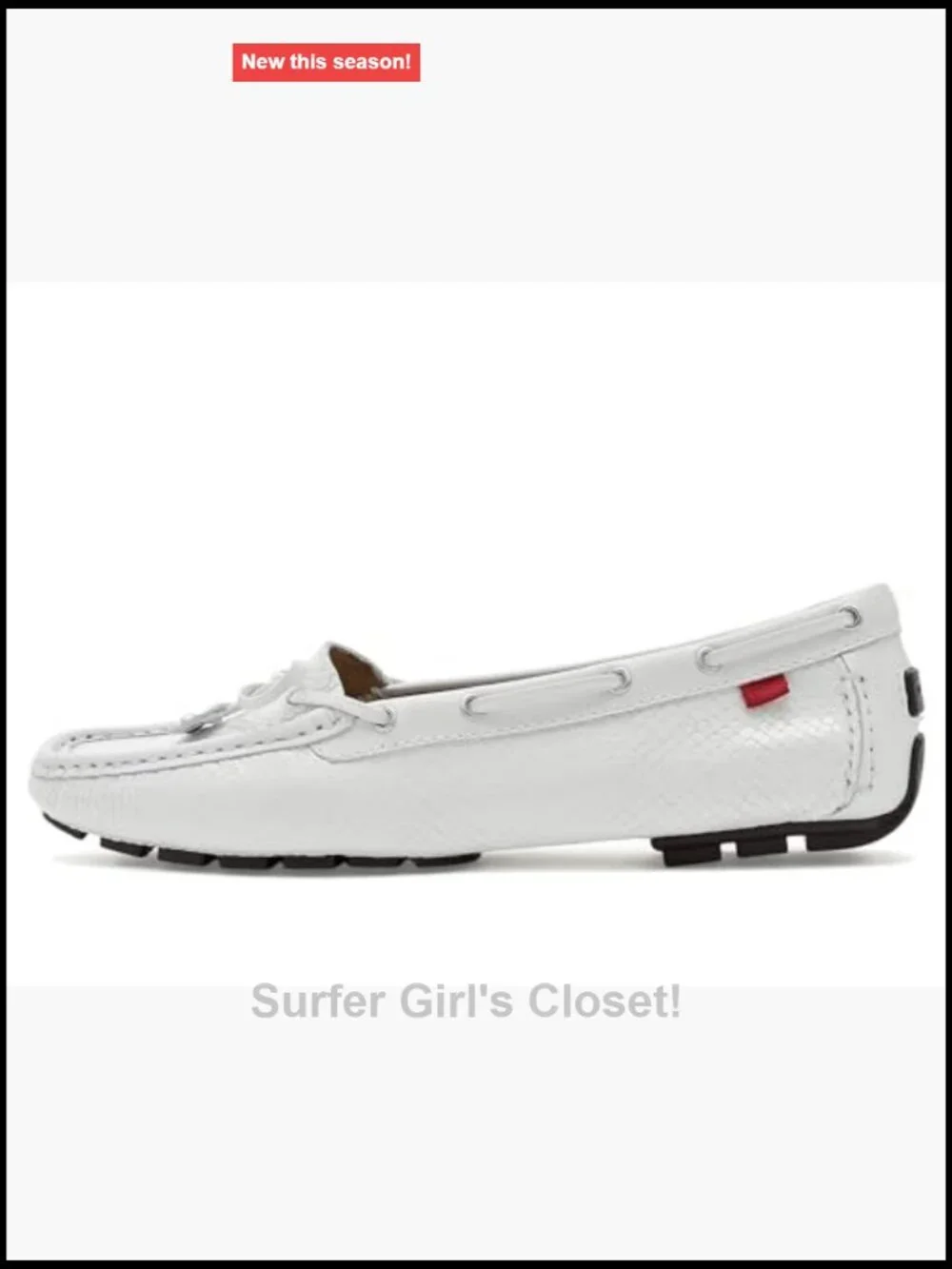 Embossed Snake Leather Loafers, Square Toe, Pull-On, Flat Heel